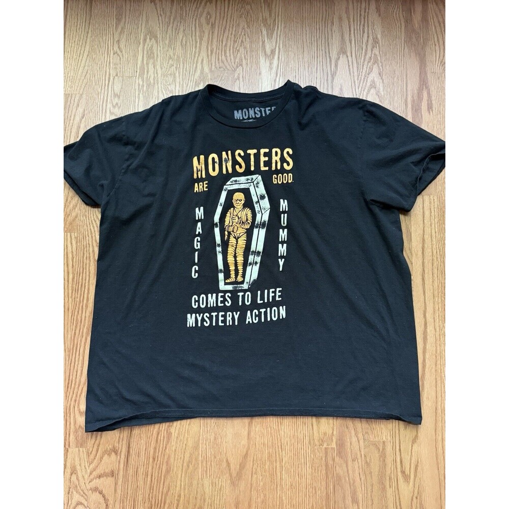 Monsters Are Good T-shirt Men’s Big‎ Tall 3XL Black With Magic Mummy Graphic